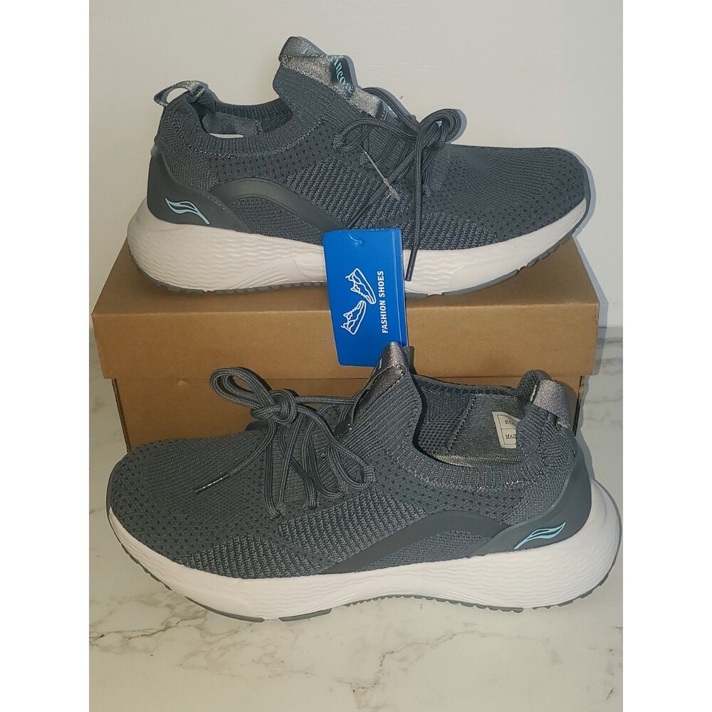 Lamincoa Women's Size 8 Gray Memory Foam Athletic Running Shoes New
